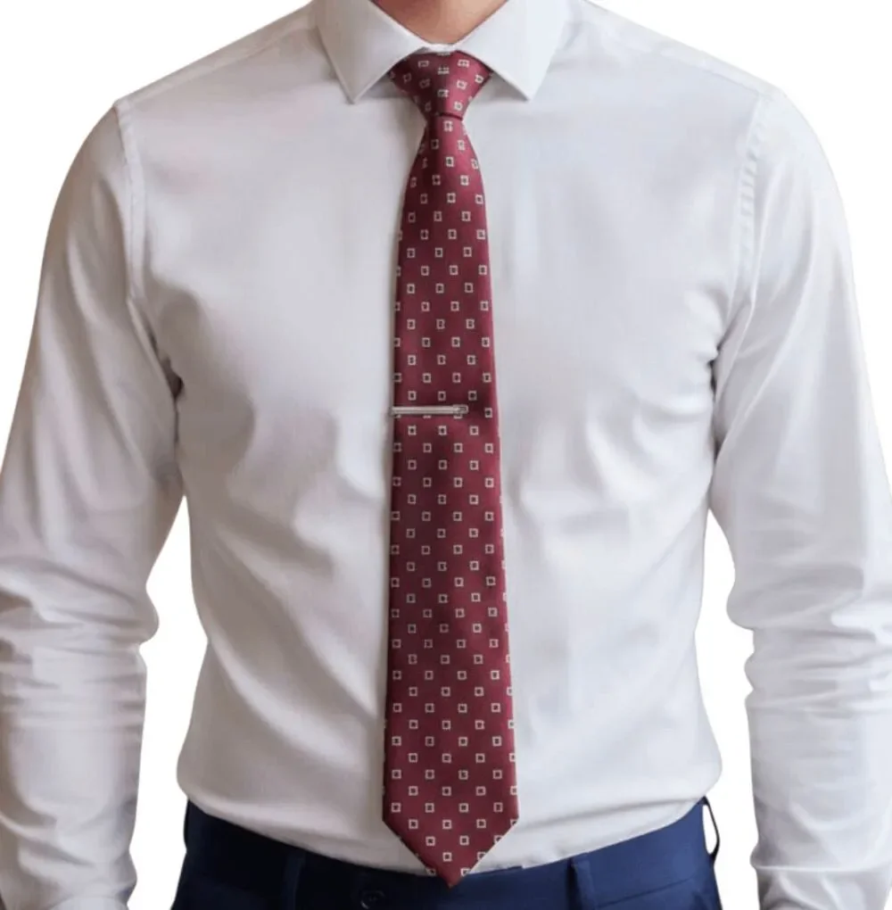 NICKY MILANO Geometric Formal Silk Tie